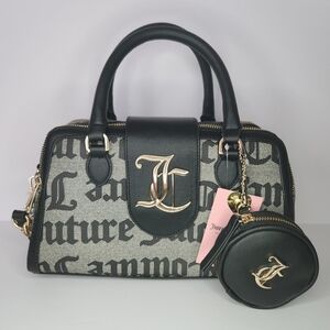 🚫 sold 🏷Juicy Courture Satchel Purse☆Black And Gold •New with tags